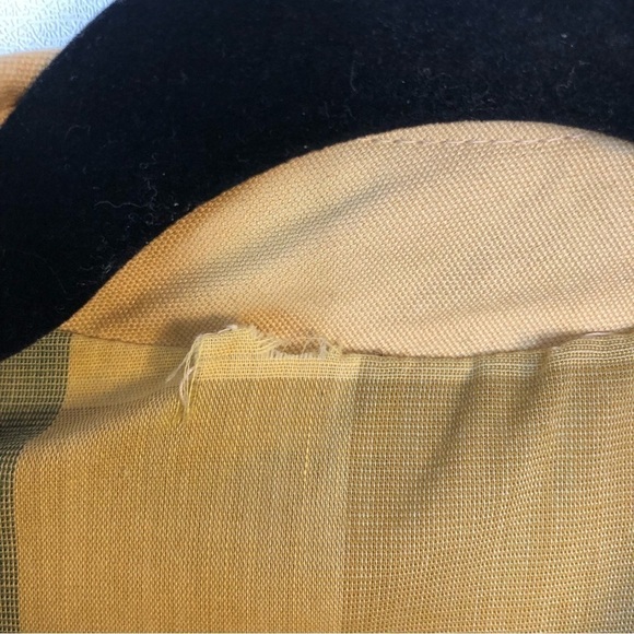 VINTAGE Permanent Press mustard yellow canvas cotton zip up jacket lined 36 - Picture 7 of 13